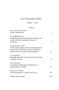 Cover image: Post-Christendom Studies: Volume 1 9781532645143
