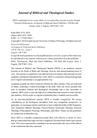 صورة الغلاف: Journal of Biblical and Theological Studies, Issue 3.1 9781532654329