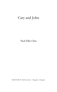 Omslagafbeelding: Cary and John 9781725251861