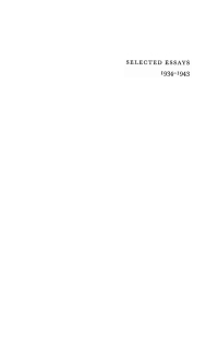 表紙画像: Selected Essays, 1934–1943 9781498239219
