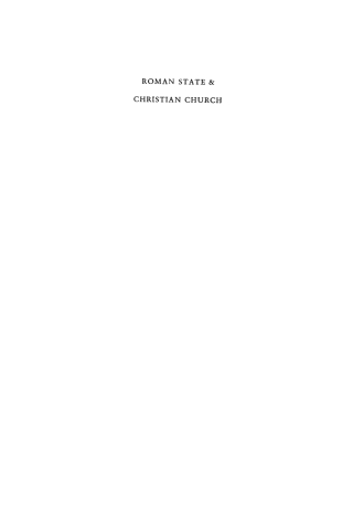 Cover image: Roman State & Christian Church Volume 3 3rd edition 9781532666179