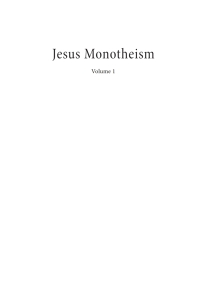 Cover image: Jesus Monotheism 9781620328897