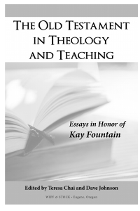 صورة الغلاف: The Old Testament in Theology and Teaching 9781532646942