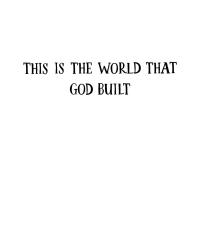Imagen de portada: This Is the World that God Built 9781725257818