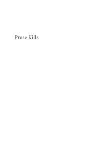 Cover image: Prose Kills 9781725261624