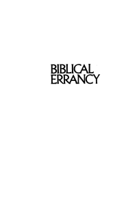 Imagen de portada: Biblical Errancy 9781592447848