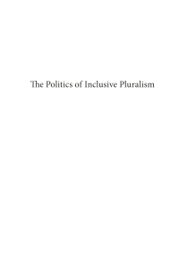 Cover image: The Politics of Inclusive Pluralism 9781725267534