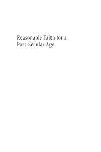Cover image: Reasonable Faith for a Post-Secular Age 9781725270442