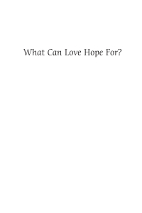 Cover image: What Can Love Hope For? 9781725270817