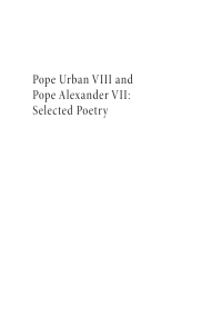 Cover image: Pope Urban VIII and Pope Alexander VII: Selected Poetry 9781725273030
