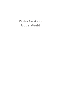 Titelbild: Wide-Awake in God’s World 9781725274563