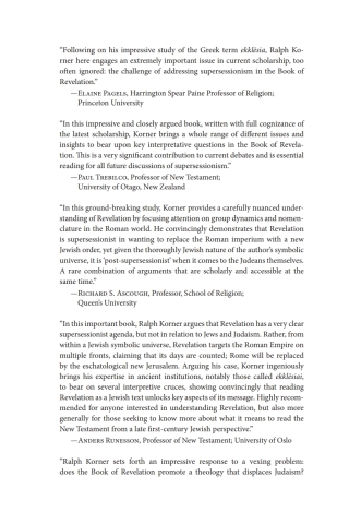 Cover image: Reading Revelation After Supersessionism 9781725274655