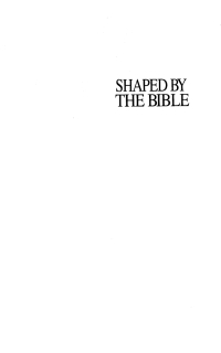 Cover image: Shaped by the Bible 9781725274686