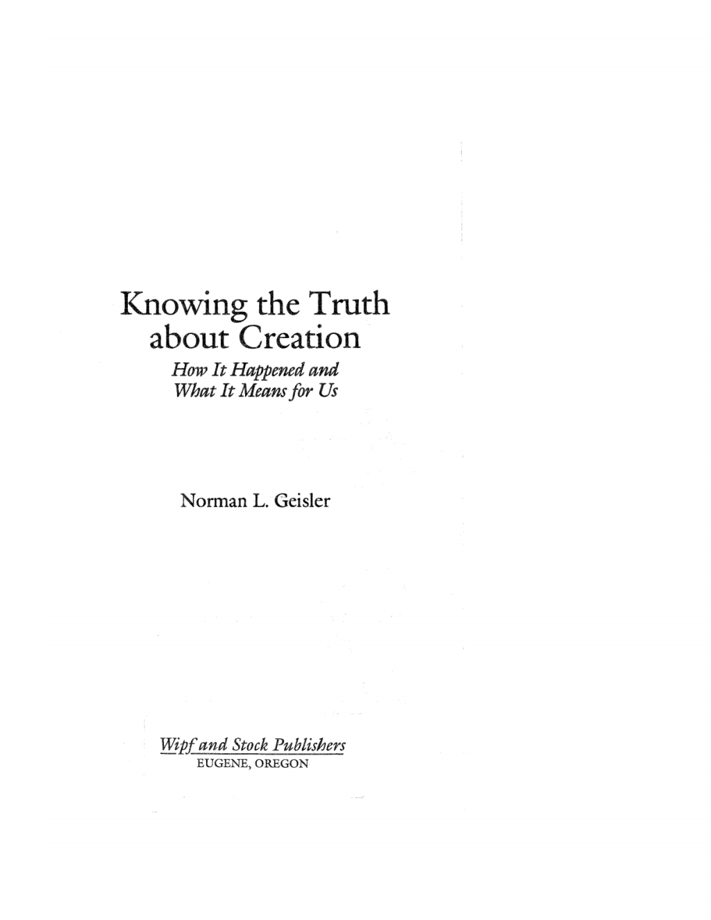 ISBN 9781592441235 product image for Knowing the Truth About Creation (eBook) | upcitemdb.com