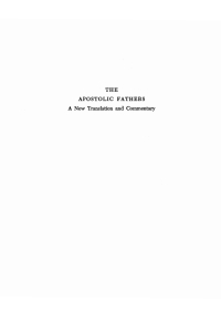 صورة الغلاف: The Apostolic Fathers, A New Translation and Commentary, Volume V 9781725280861