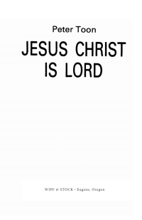 Cover image: Jesus Christ Is Lord 9781725282858