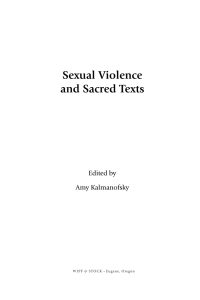 Cover image: Sexual Violence and Sacred Texts 9781725288959