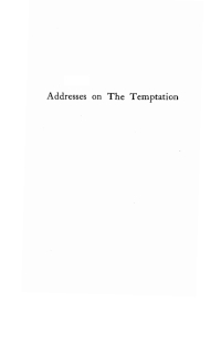 Cover image: Addresses on the Temptation 9781725291195