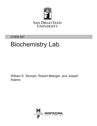 Cover image: Biochemistry Lab 9781726916592