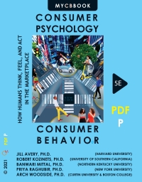 Cover image: CB5e—CONSUMER PSYCHOLOGY/CONSUMER BEHAVIOR/BEHAVIOUR_How Humans Think, Feel, and Act in the Marketplace (pdf-p) 5th edition 9781735983905