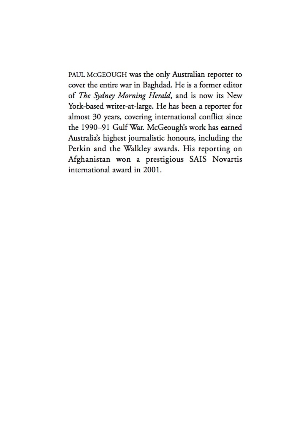 In Baghdad A reporter’s war 1st Edition