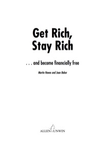 表紙画像: Get Rich, Stay Rich 9781741141054