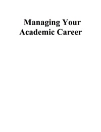 Cover image: Managing Your Academic Career 9781864489842