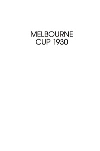 Imagen de portada: Melbourne Cup 1930 9781741147506