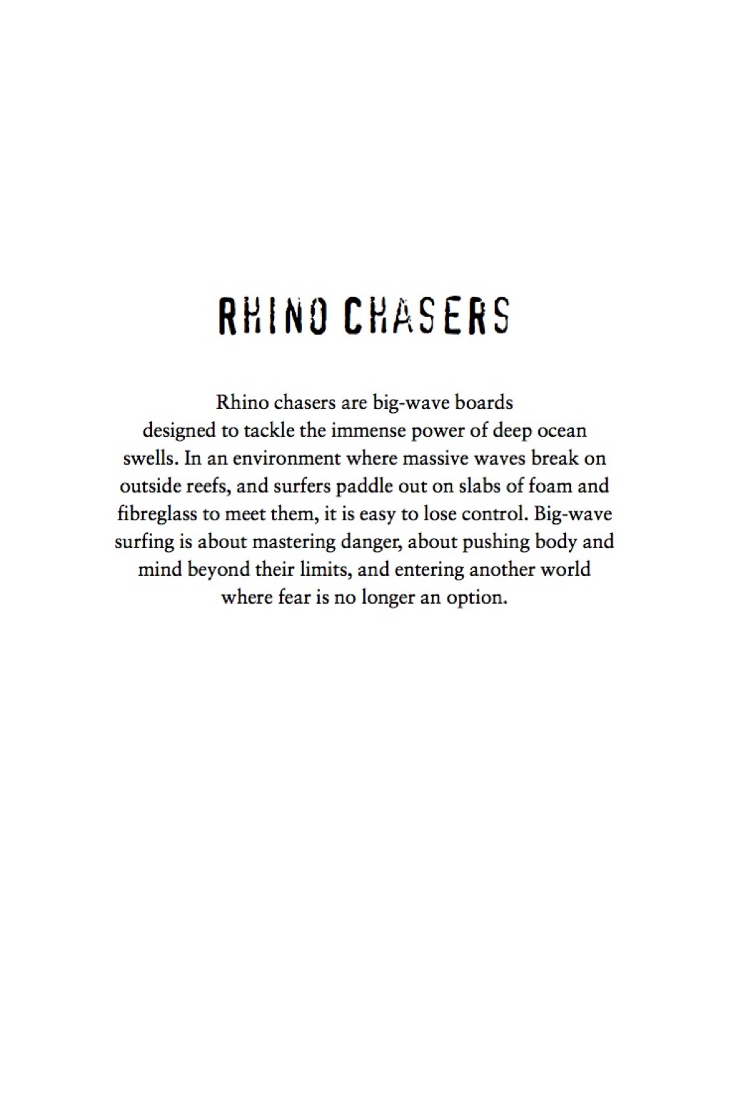 Rhino Chasers