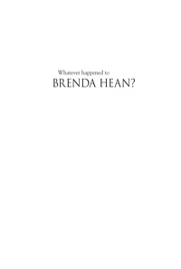 Omslagafbeelding: Whatever happened to Brenda Hean? 9781741756111