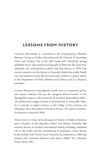 Cover image: Lessons from History 9781742237473
