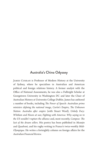 Cover image: Australia's China Odyssey 9781742237152