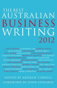 Cover image: The Best Australian Business Writing 2012 9781742233628