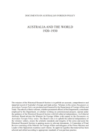 Cover image: Documents on Australian Foreign Policy 9781742236414