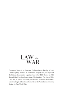 Imagen de portada: Law in War 9781742236483