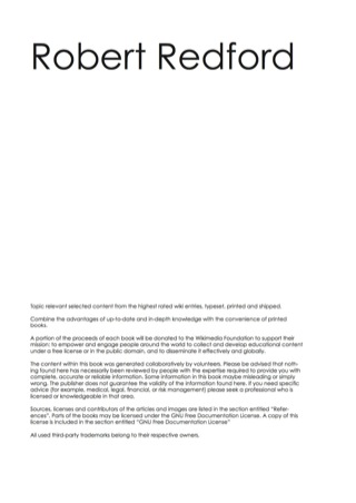 Cover image: The Robert Redford Handbook - Everything you need to know about Robert Redford 9781743040089