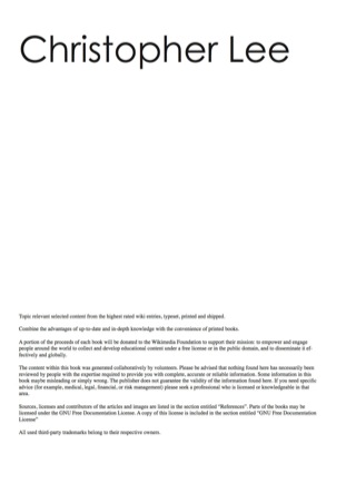 Cover image: The Christopher Lee Handbook - Everything you need to know about Christopher Lee 9781743040171