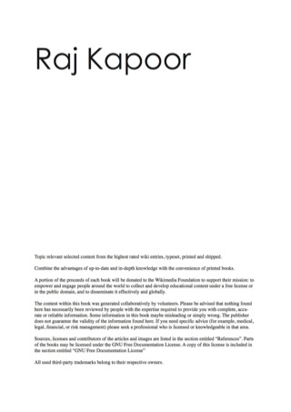 Titelbild: The Raj Kapoor Handbook - Everything you need to know about Raj Kapoor 9781743040706