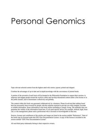 Imagen de portada: The Personal Genomics Handbook - Everything you need to know about Personal Genomics 9781743041390