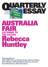 Cover image: Quarterly Essay 73 Australia Fair 9781760641399