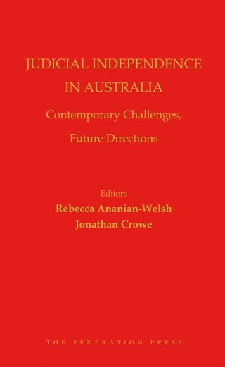 Imagen de portada: Judicial Independence in Australia 1st edition 9781760020651