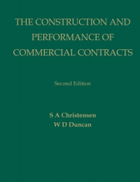 Omslagafbeelding: The Construction and Performance of Commercial Contracts 2nd edition 9781760021757