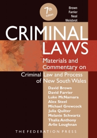 Omslagafbeelding: Criminal Laws 7th edition 9781760021795