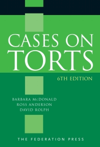 Cover image: Cases on Torts 6th edition 9781760021412