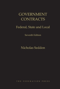Cover image: Government Contracts: Federal, State and Local 7th edition 9781760024444