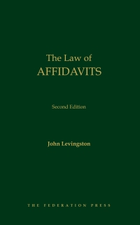 Imagen de portada: The Law of Affidavits, 2nd edition 2nd edition 9781760024987