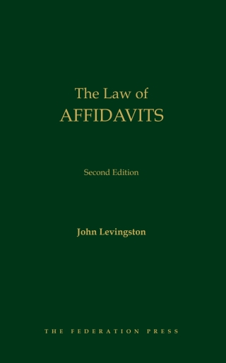Cover image: The Law of Affidavits, 2nd edition 2nd edition 9781760024987