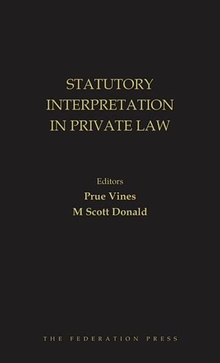 Cover image: Statutory Interpretation in Private Law 1st edition 9781760022051