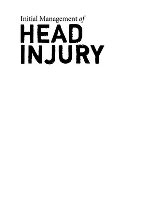 Cover image: EBOOK Initial Management of Head Injury 1st edition 9780074717752