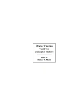 Titelbild: Dr. Faustus: The B Text 9781554811120